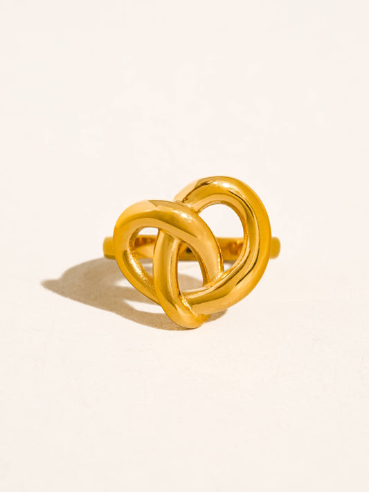 Bretzelle 18K Gold Non-Tarnish Knot Statement Ring