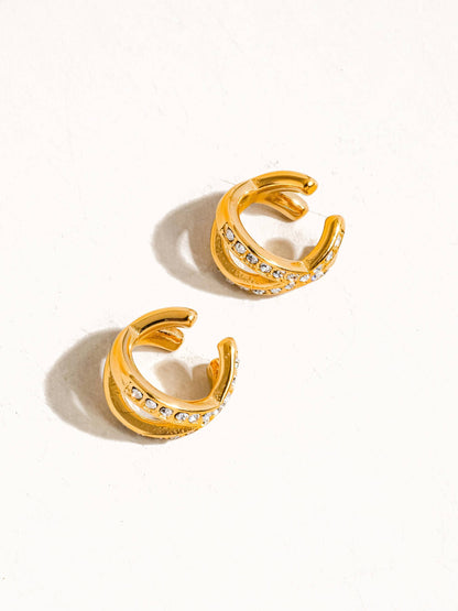 Non-Tarnish X CZ Ear Cuff