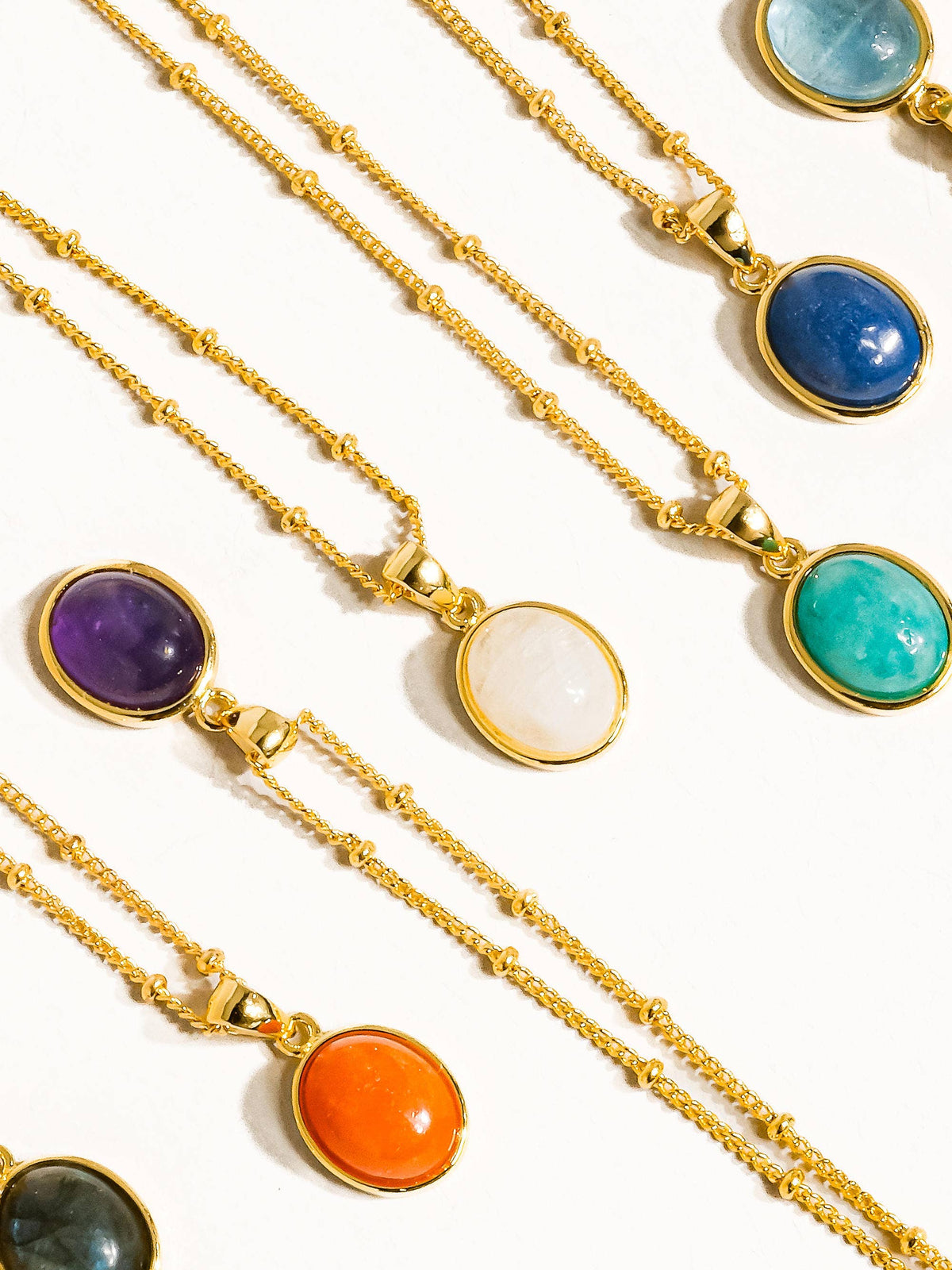 Non Tarnish Natural Stone Necklace