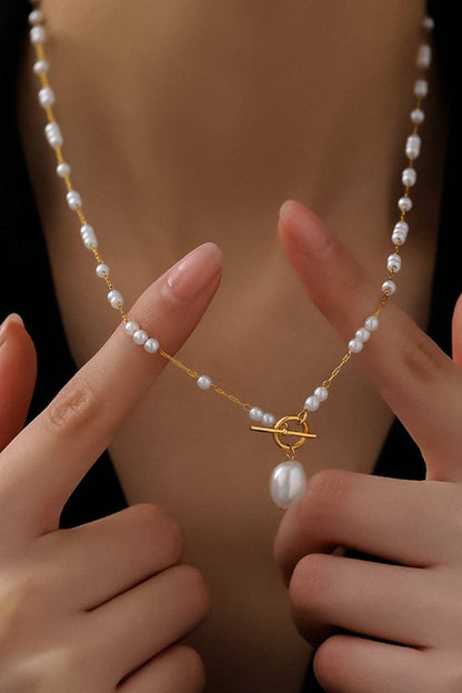 Non Tarnish Pearl Beaded Chain