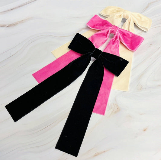 Velvet Bow Hair Clip