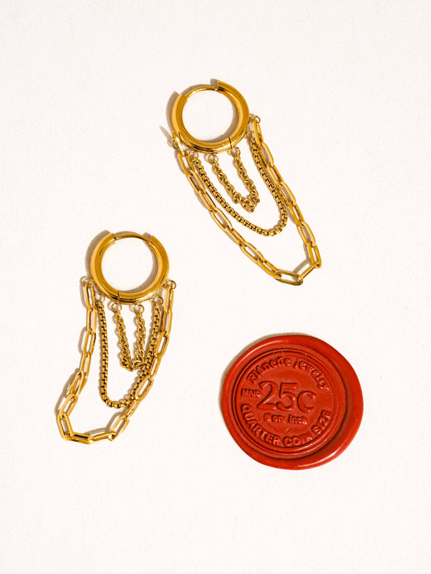 Non-Tarnish Multi Chain Drop Earrings