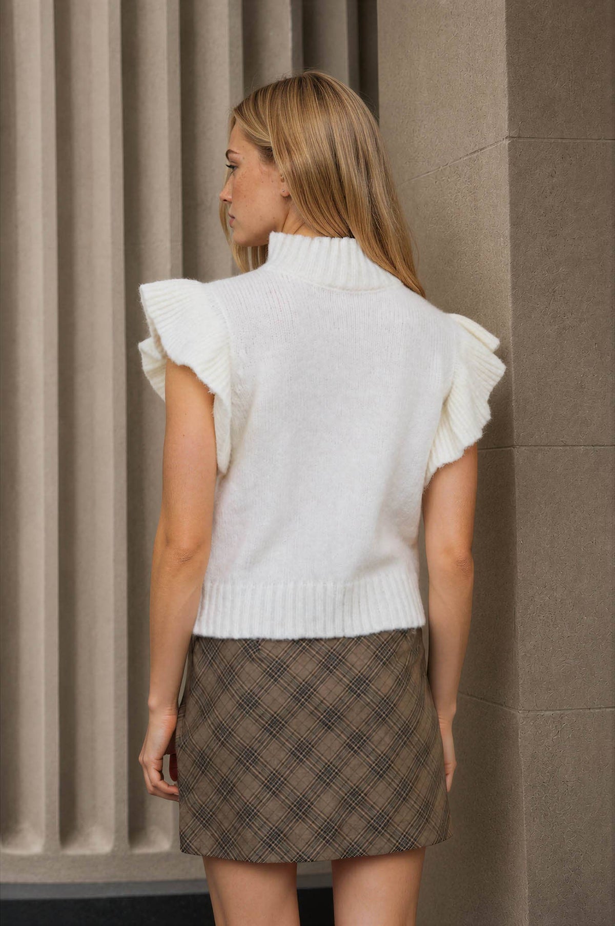 Ruffle Sleeve Sweater