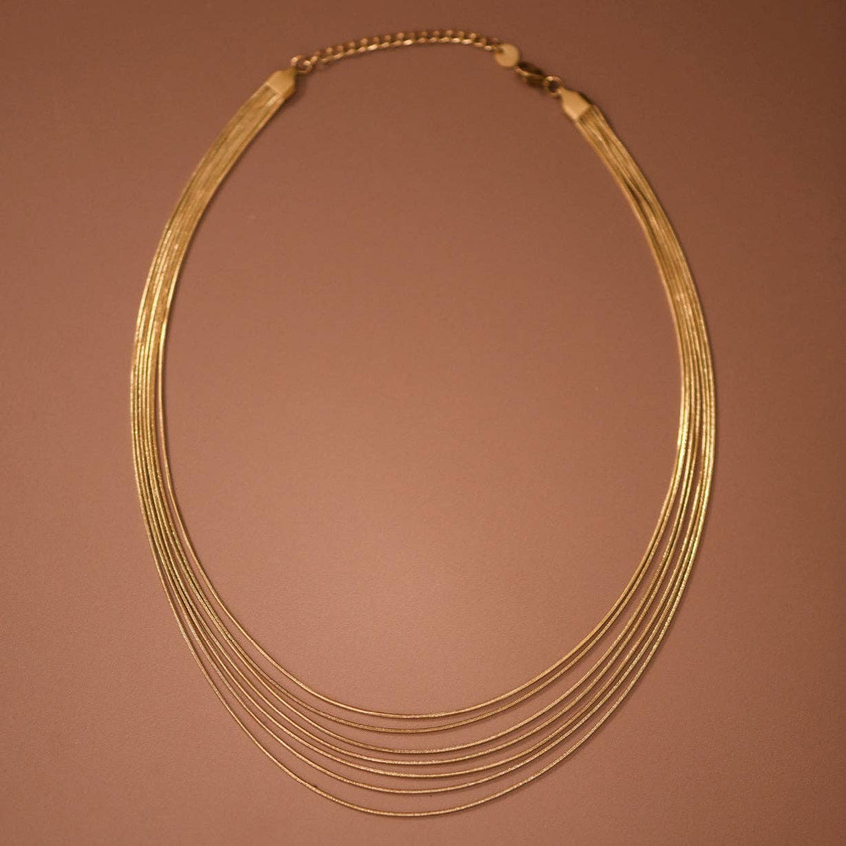 Non Tarnish Multi Strand Necklace