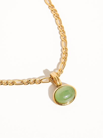 Winslow Non-Tarnish Green Stone Pendant