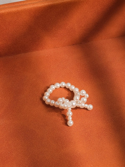 Pépin 18K Gold Bow Pearl Ring