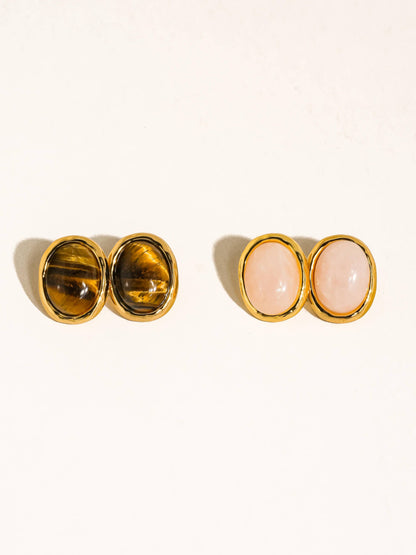 Non Tarnish Vintage Stone Earring