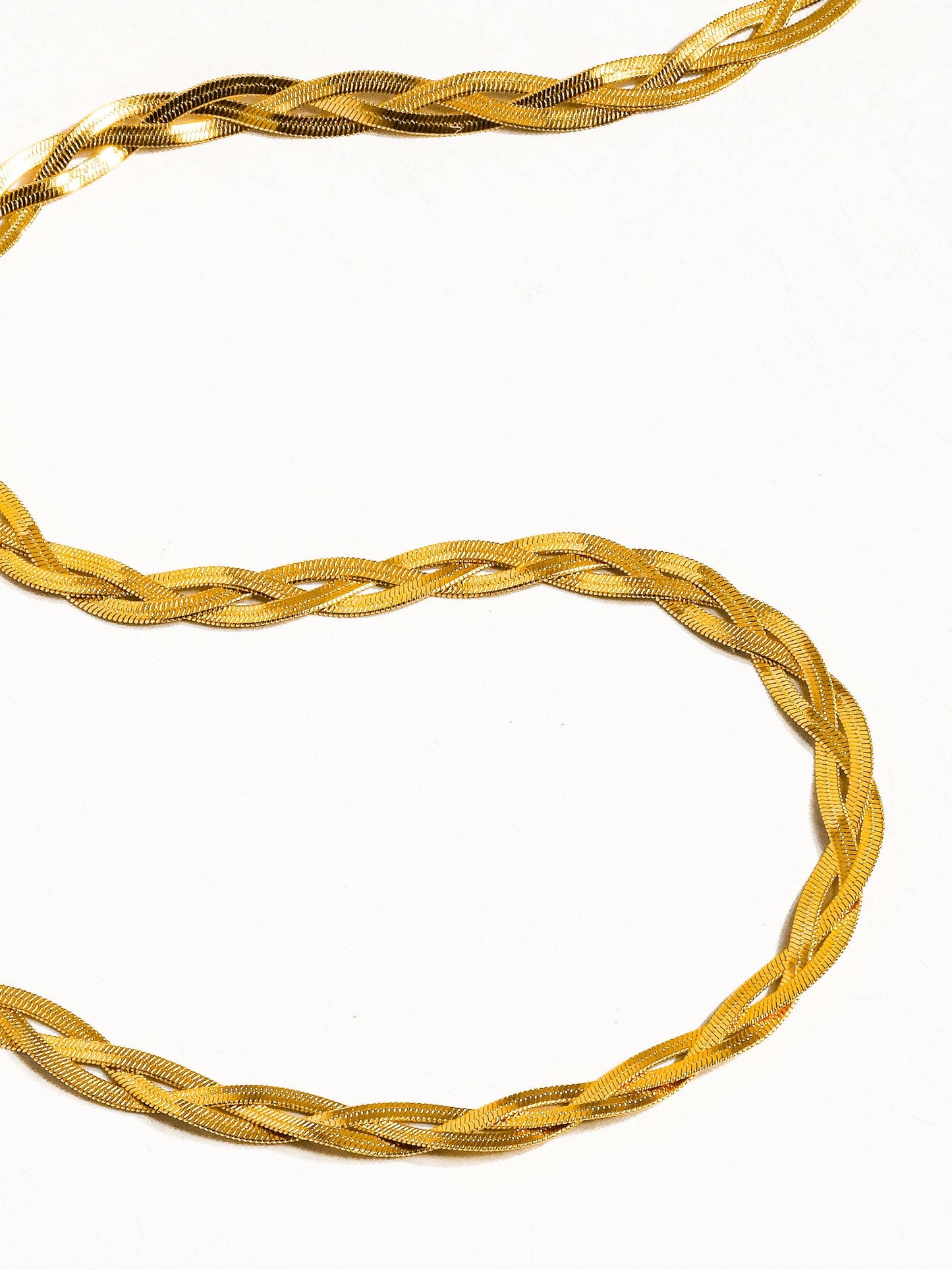 Non-Tarnish Braided Snake Chain Necklace