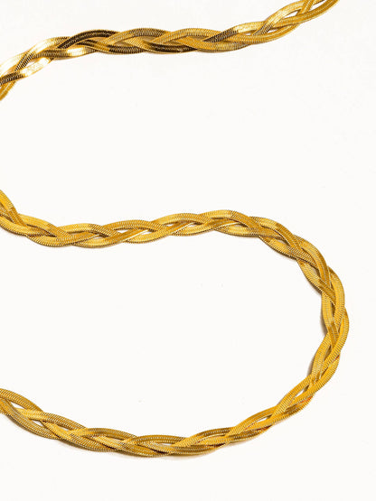 Non-Tarnish Braided Snake Chain Necklace