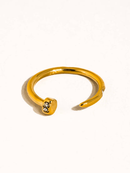 Vexa 18K Gold Non-Tarnish Wrap Around Nail Ring