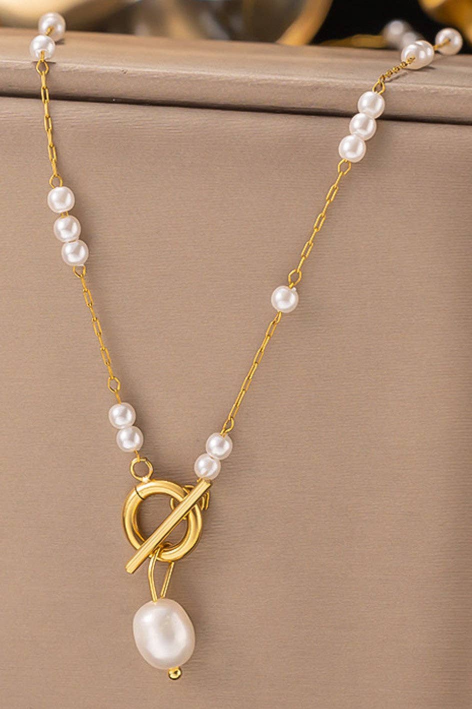 Non Tarnish Pearl Beaded Chain