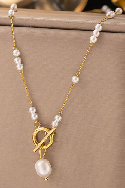 Non Tarnish Pearl Beaded Chain