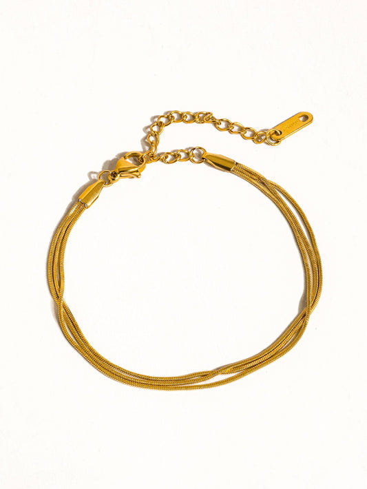 Germaine 18K Gold Non-Tarnish Classic Thin Chain Bracelet