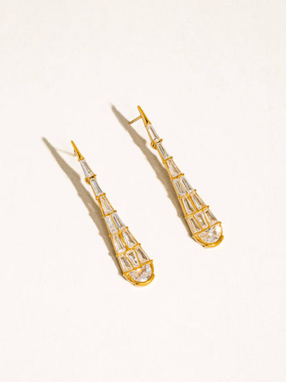 Non-Tarnish CZ Serpent Earrings
