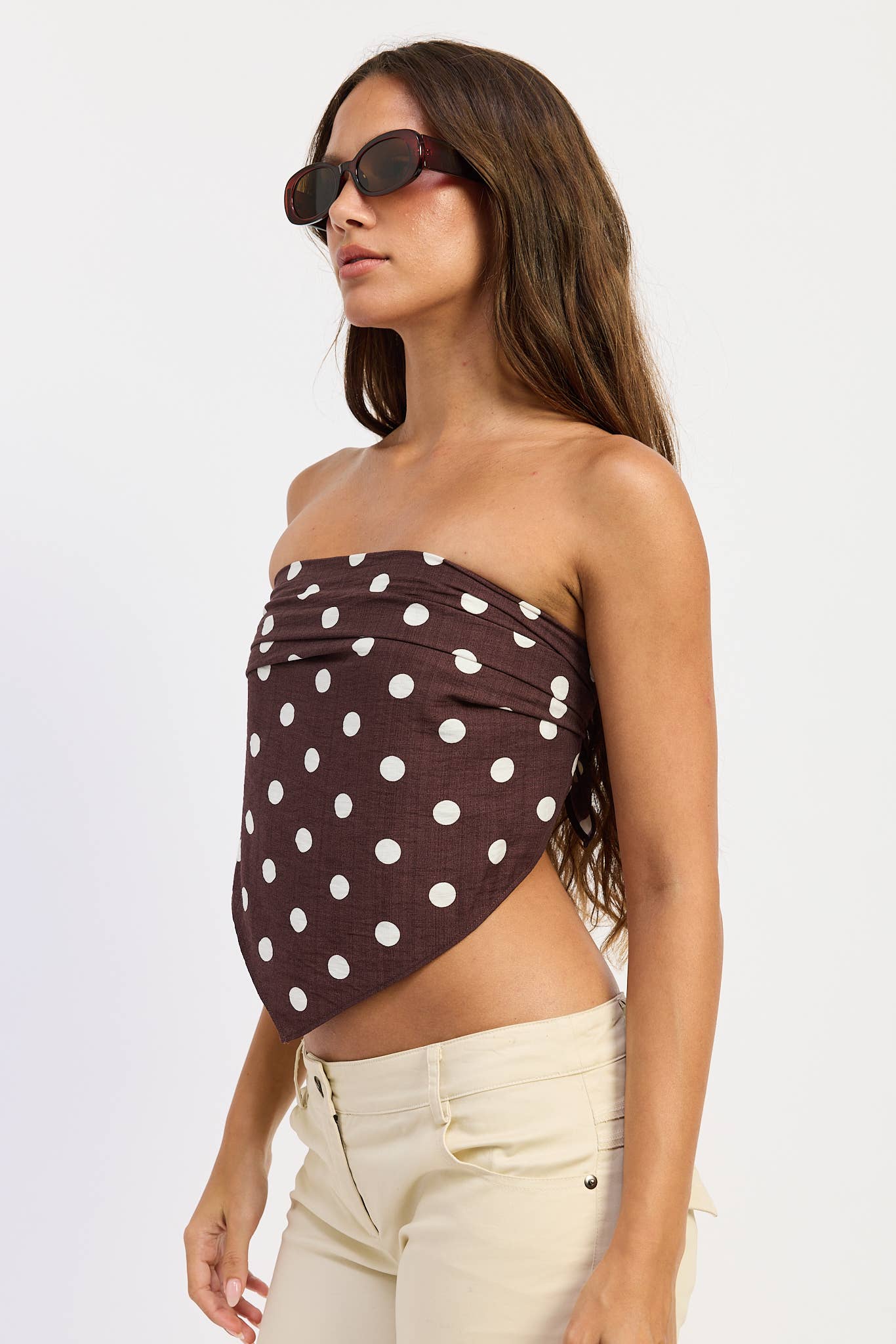 Polka Dot Scarf Top