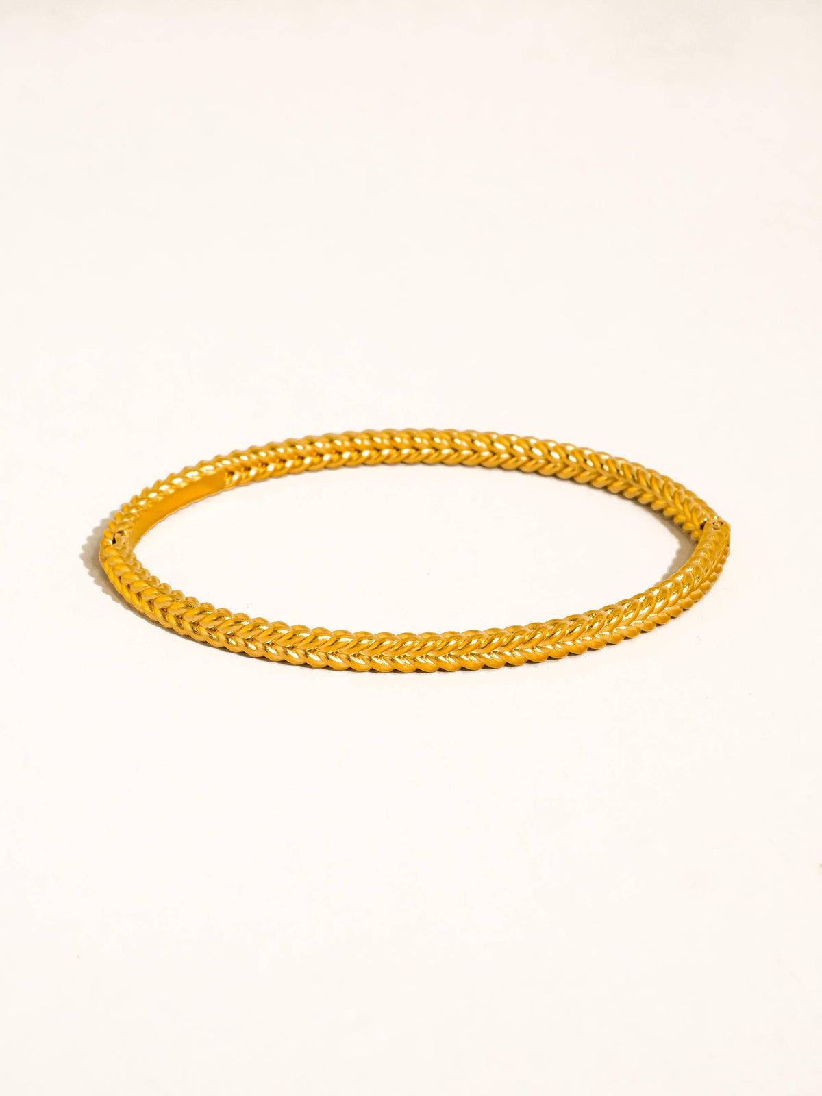 Collins 18K Gold Non-Tarnish Textured Bangle Bracelet