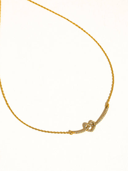 Lévra 18K Gold Non-Tarnish Smile Heart Necklace