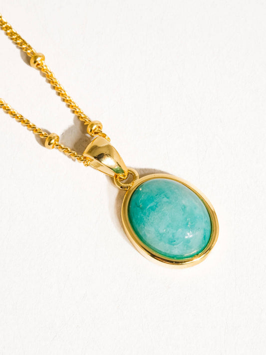 Non Tarnish Natural Stone Necklace