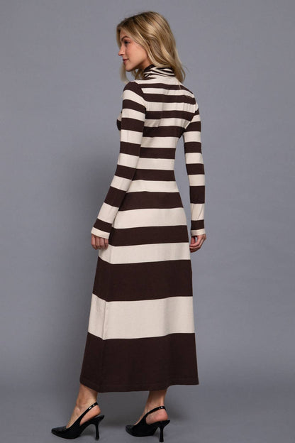 Long Sleeve Stripe Maxi Dress