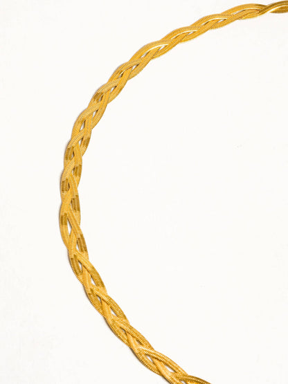 Non-Tarnish Braided Snake Chain Necklace