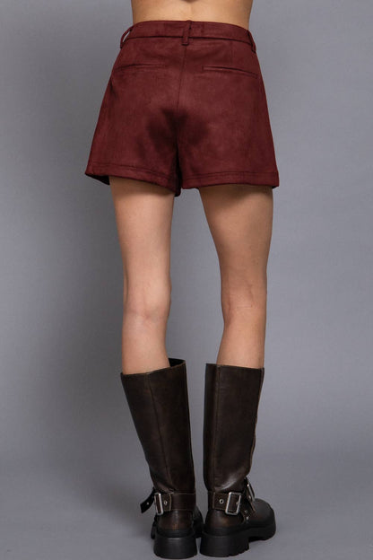 Suede Shorts