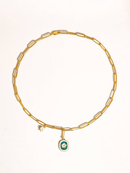 Timéo 18K Gold Vintage Daisy Chain Necklace