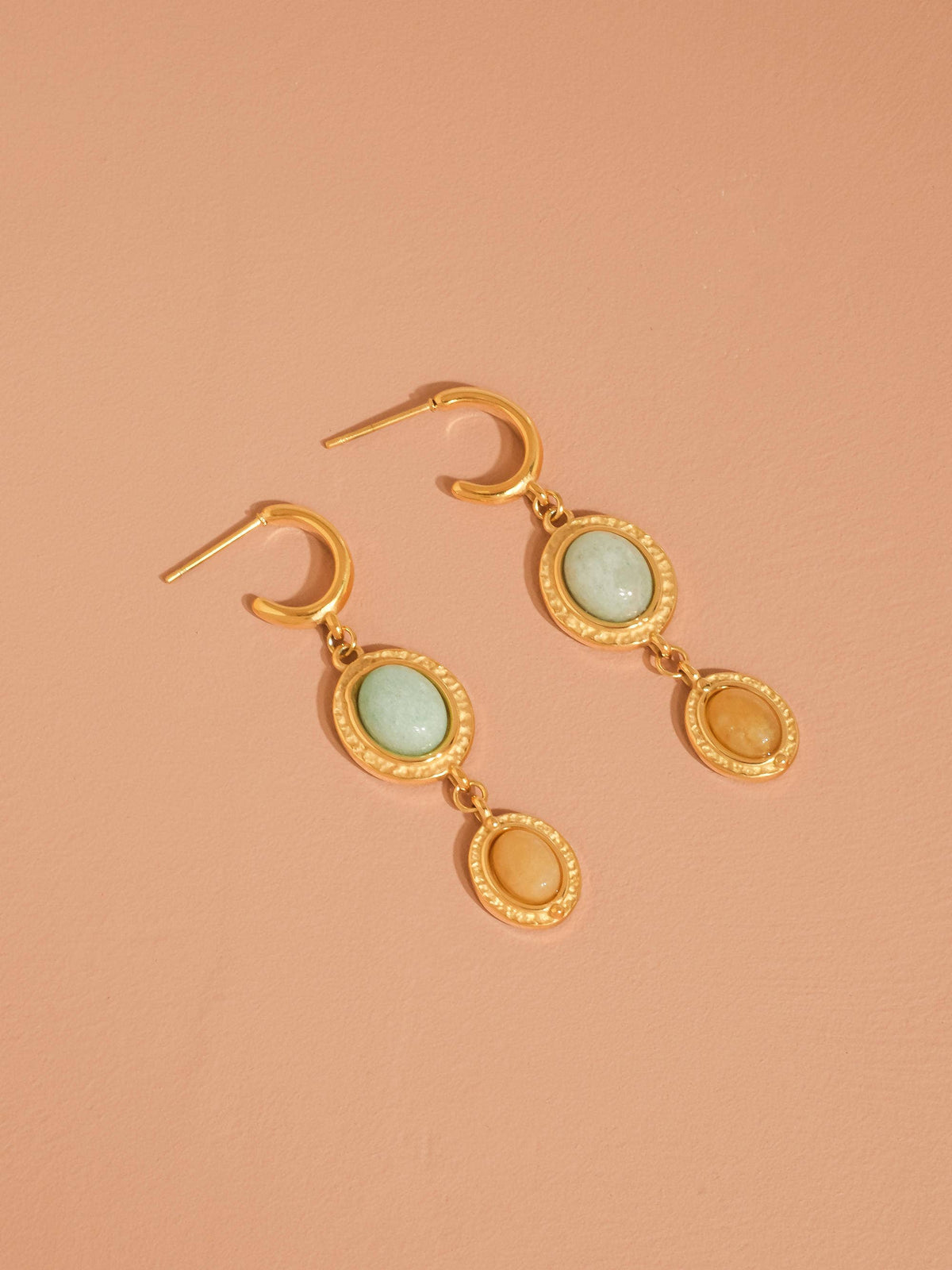Non-Tarnish Vintage Stone Drop Earrings