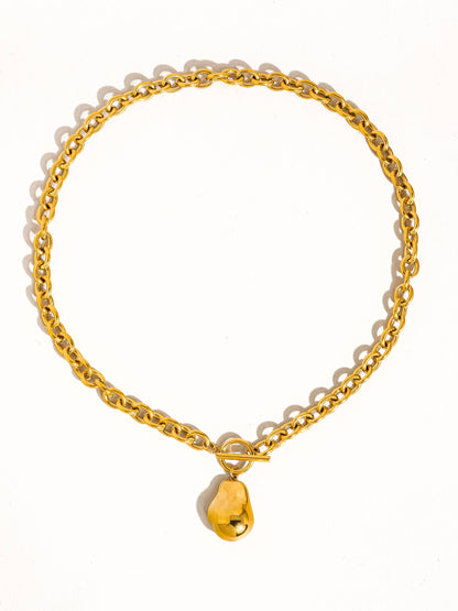 Non-Tarnish Large Pearl Chain Necklace