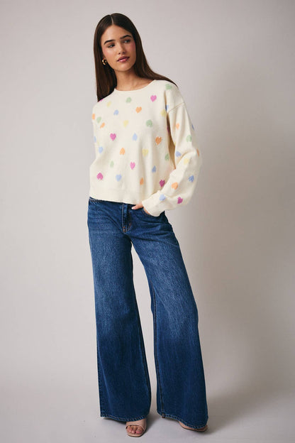 Multi Heart Sweater