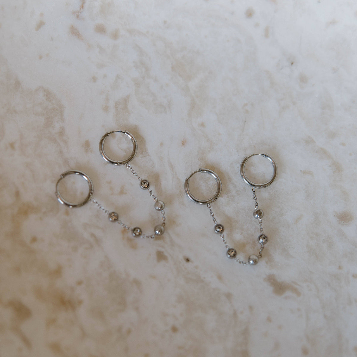 Non Tarnish Double Earrings