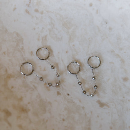 Non Tarnish Double Earrings