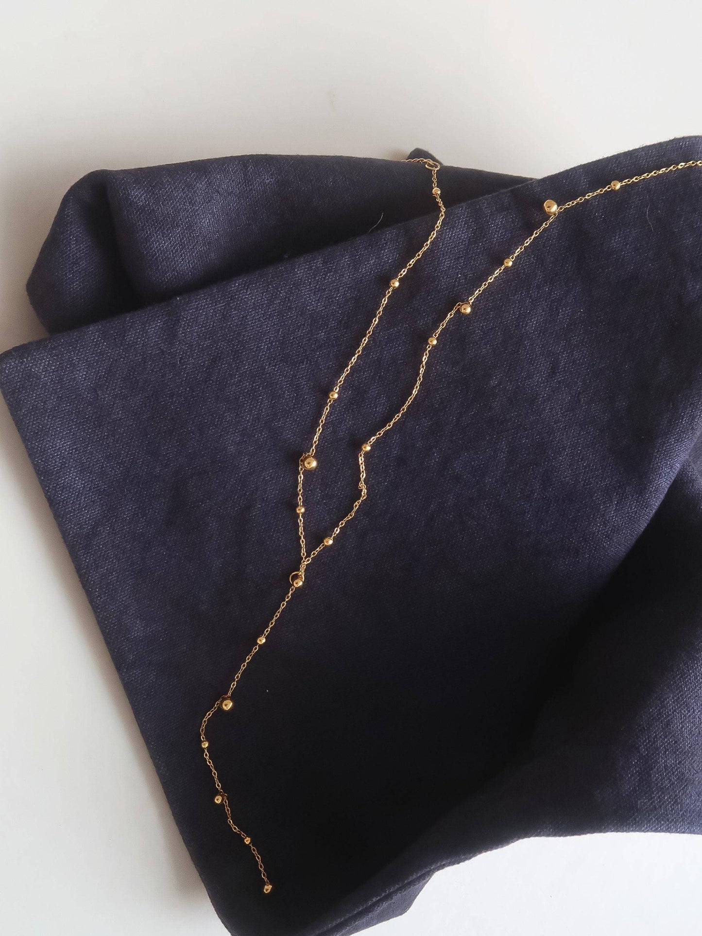Brisse Non-Tarnish Beaded Y Necklace