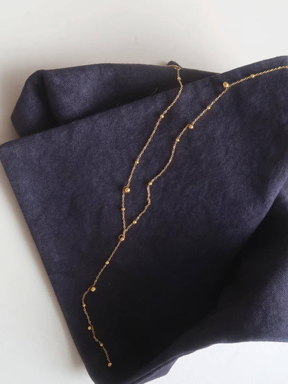 Brisse Non-Tarnish Beaded Y Necklace