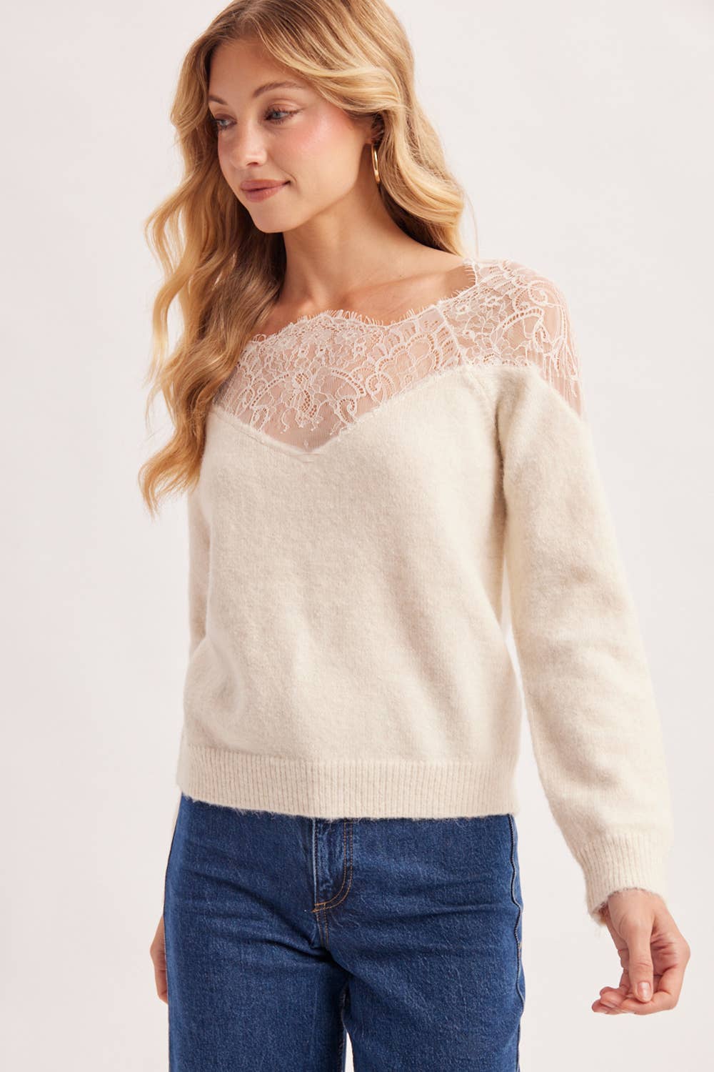 Lace Knit Pullover