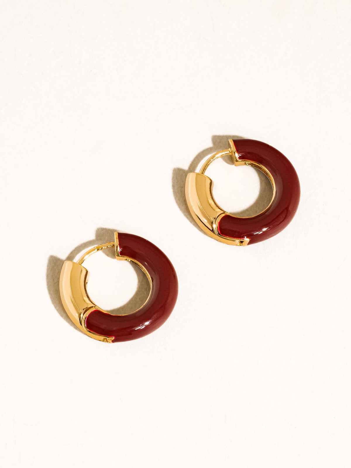 Non Tarnish Vintage Enamel Hoops