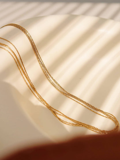 Non-Tarnish Layered Chain Necklace