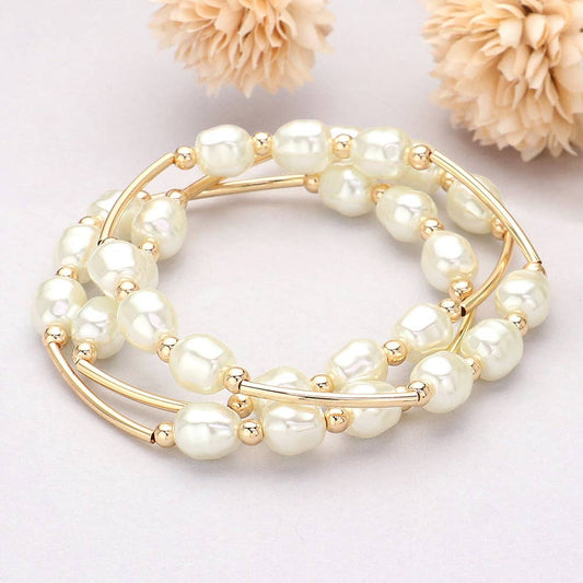 Freshwater Pearl Bead Bracelet