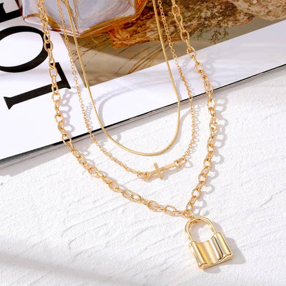 Non Tarnish Lock Necklace