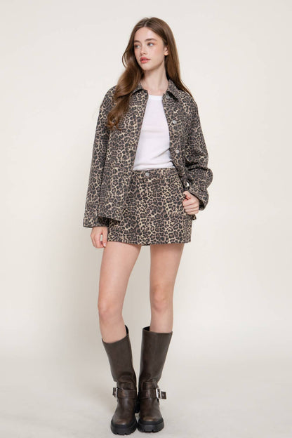 Twill Mini Skirt