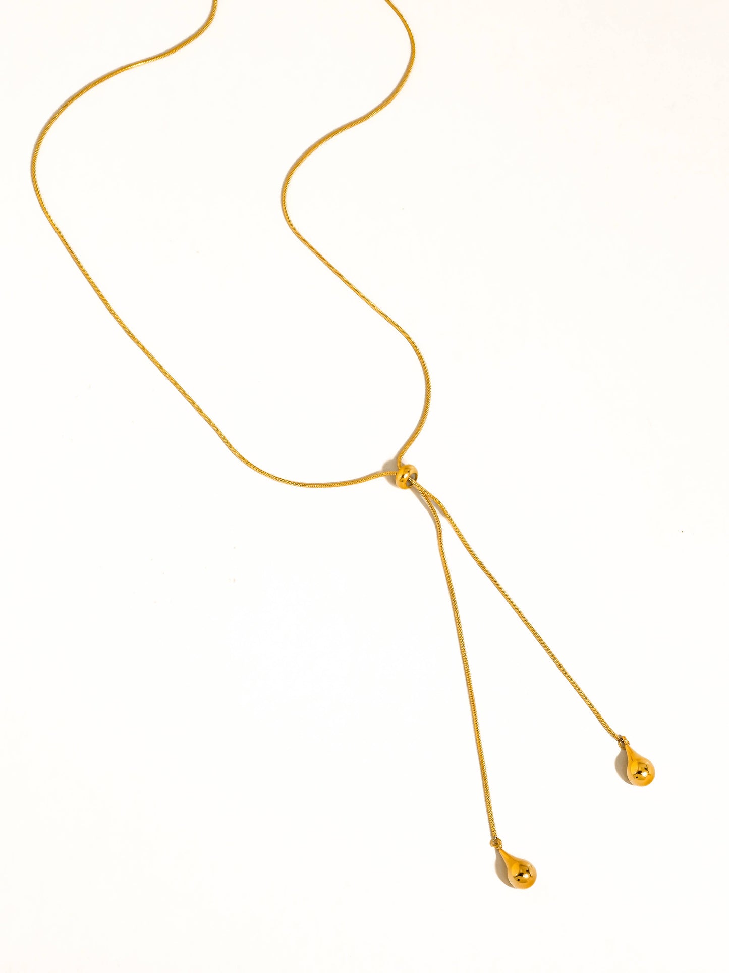 Non-Tarnish Adjustable Lariat Drop Necklace