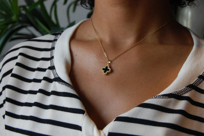 Multi-Wear CZ Clover Necklace