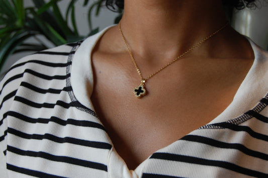 Multi-Wear CZ Clover Necklace