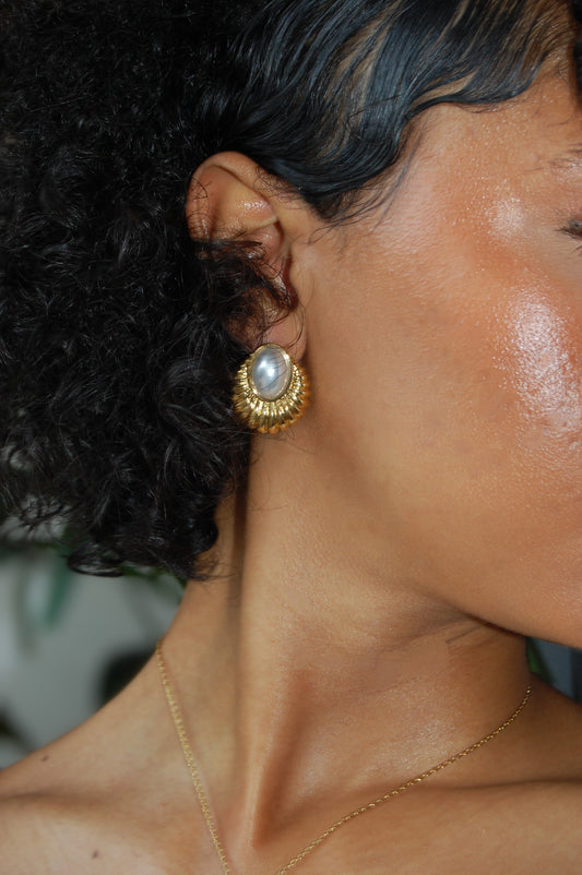 Vintage Pearl Statement Stud